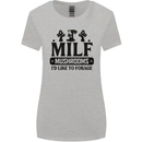 MILF Mushrooms I Like To Forage Womens Wider Cut T-Shirt Sports Grey