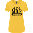 MILF Mushrooms I Like To Forage Womens Wider Cut T-Shirt Yellow
