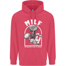 MILF Mushrooms I Like to Forage Childrens Kids Hoodie Heliconia