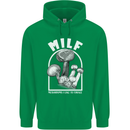 MILF Mushrooms I Like to Forage Childrens Kids Hoodie Irish Green