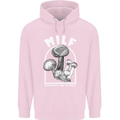 MILF Mushrooms I Like to Forage Childrens Kids Hoodie Light Pink