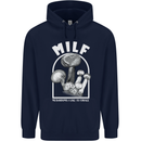 MILF Mushrooms I Like to Forage Childrens Kids Hoodie Navy Blue