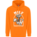 MILF Mushrooms I Like to Forage Childrens Kids Hoodie Orange