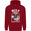 MILF Mushrooms I Like to Forage Childrens Kids Hoodie Red