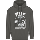 MILF Mushrooms I Like to Forage Childrens Kids Hoodie Storm Grey