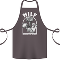 MILF Mushrooms I Like to Forage Cotton Apron 100% Organic Dark Grey