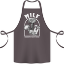 MILF Mushrooms I Like to Forage Cotton Apron 100% Organic Dark Grey