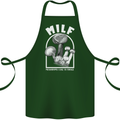 MILF Mushrooms I Like to Forage Cotton Apron 100% Organic Forest Green