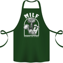 MILF Mushrooms I Like to Forage Cotton Apron 100% Organic Forest Green