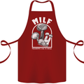 MILF Mushrooms I Like to Forage Cotton Apron 100% Organic Maroon