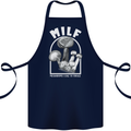 MILF Mushrooms I Like to Forage Cotton Apron 100% Organic Navy Blue