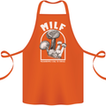 MILF Mushrooms I Like to Forage Cotton Apron 100% Organic Orange