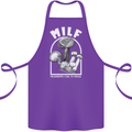 MILF Mushrooms I Like to Forage Cotton Apron 100% Organic Purple