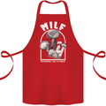 MILF Mushrooms I Like to Forage Cotton Apron 100% Organic Red