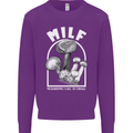 MILF Mushrooms I Like to Forage Kids Sweatshirt Jumper Purple