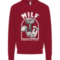 MILF Mushrooms I Like to Forage Kids Sweatshirt Jumper Red