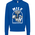 MILF Mushrooms I Like to Forage Kids Sweatshirt Jumper Royal Blue