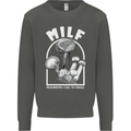 MILF Mushrooms I Like to Forage Kids Sweatshirt Jumper Storm Grey