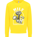 MILF Mushrooms I Like to Forage Kids Sweatshirt Jumper Yellow