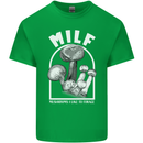 MILF Mushrooms I Like to Forage Kids T-Shirt Childrens Irish Green