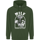 MILF Mushrooms I Like to Forage Mens 80% Cotton Hoodie Forest Green