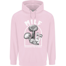 MILF Mushrooms I Like to Forage Mens 80% Cotton Hoodie Light Pink