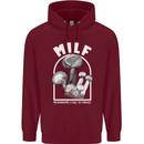 MILF Mushrooms I Like to Forage Mens 80% Cotton Hoodie Maroon
