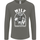 MILF Mushrooms I Like to Forage Mens Long Sleeve T-Shirt Charcoal
