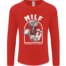 MILF Mushrooms I Like to Forage Mens Long Sleeve T-Shirt Red