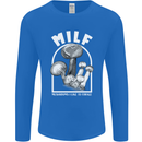 MILF Mushrooms I Like to Forage Mens Long Sleeve T-Shirt Royal Blue