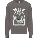 MILF Mushrooms I Like to Forage Mens Sweatshirt Jumper Charcoal