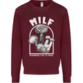 MILF Mushrooms I Like to Forage Mens Sweatshirt Jumper Maroon