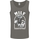 MILF Mushrooms I Like to Forage Mens Vest Tank Top Charcoal