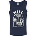 MILF Mushrooms I Like to Forage Mens Vest Tank Top Navy Blue