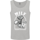 MILF Mushrooms I Like to Forage Mens Vest Tank Top Sports Grey