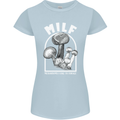 MILF Mushrooms I Like to Forage Womens Petite Cut T-Shirt Light Blue