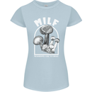 MILF Mushrooms I Like to Forage Womens Petite Cut T-Shirt Light Blue