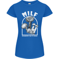 MILF Mushrooms I Like to Forage Womens Petite Cut T-Shirt Royal Blue