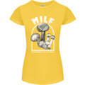 MILF Mushrooms I Like to Forage Womens Petite Cut T-Shirt Yellow