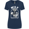 MILF Mushrooms I Like to Forage Womens Wider Cut T-Shirt Navy Blue