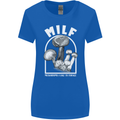 MILF Mushrooms I Like to Forage Womens Wider Cut T-Shirt Royal Blue