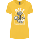 MILF Mushrooms I Like to Forage Womens Wider Cut T-Shirt Yellow