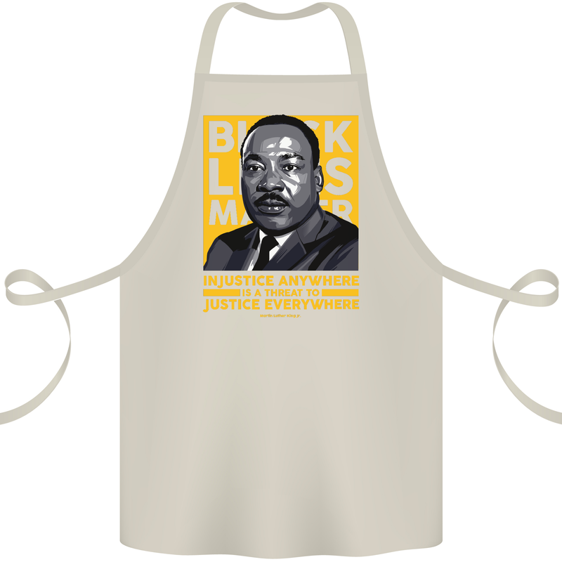 MLK Martin Luther King Black Lives Matter Cotton Apron 100% Organic Natural