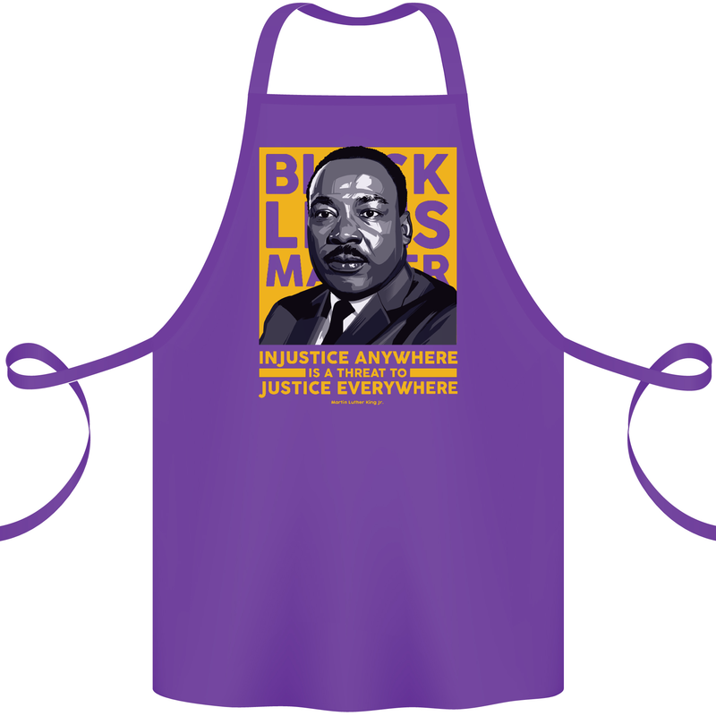 MLK Martin Luther King Black Lives Matter Cotton Apron 100% Organic Purple