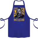 MLK Martin Luther King Black Lives Matter Cotton Apron 100% Organic Royal Blue