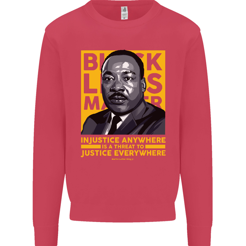 MLK Martin Luther King Black Lives Matter Kids Sweatshirt Jumper Heliconia