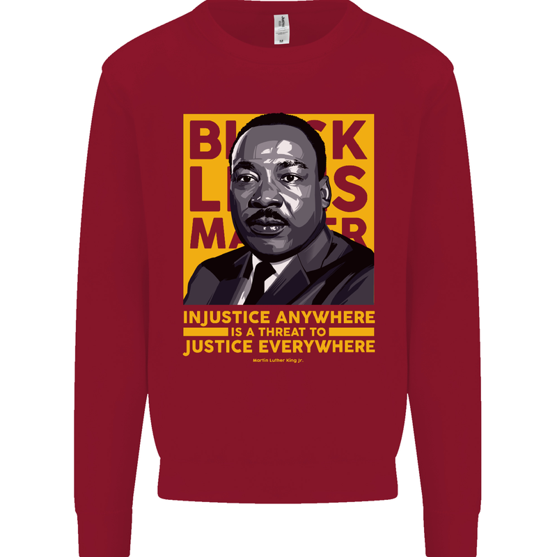 MLK Martin Luther King Black Lives Matter Kids Sweatshirt Jumper Red