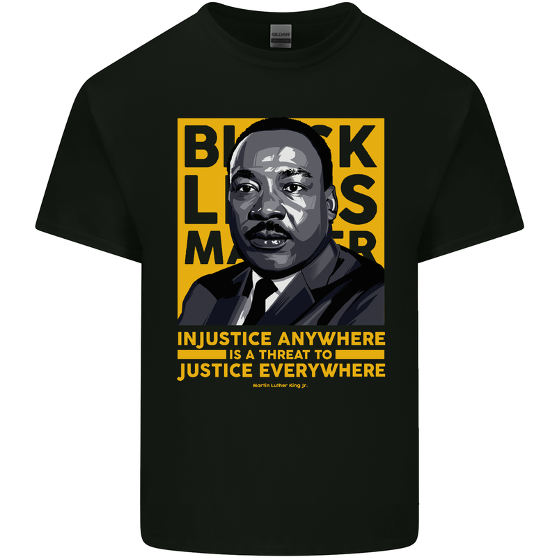 MLK Martin Luther King Black Lives Matter Kids T-Shirt Childrens Black