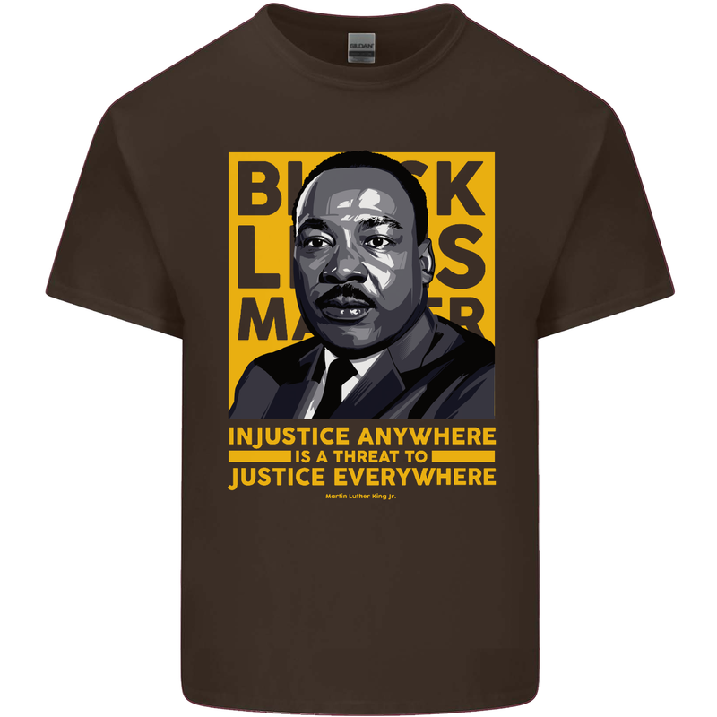 MLK Martin Luther King Black Lives Matter Kids T-Shirt Childrens Chocolate
