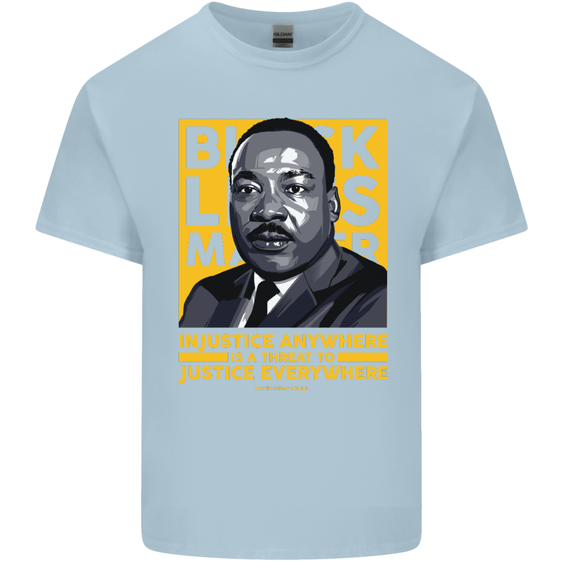 MLK Martin Luther King Black Lives Matter Kids T-Shirt Childrens Light Blue